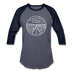 Nevada Baseball T-Shirt - Retro Mountain Unisex Nevada Raglan T Shirt - heather blue/navy