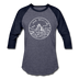 New Mexico Baseball T-Shirt - Retro Mountain Unisex New Mexico Raglan T Shirt - heather blue/navy