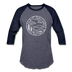 North Carolina Baseball T-Shirt - Retro Mountain Unisex North Carolina Raglan T Shirt - heather blue/navy