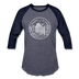 Rhode Island Baseball T-Shirt - Retro Mountain Unisex Rhode Island Raglan T Shirt - heather blue/navy