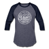 Virginia Baseball T-Shirt - Retro Mountain Unisex Virginia Raglan T Shirt - heather blue/navy