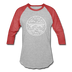 West Virginia Baseball T-Shirt - Retro Mountain Unisex West Virginia Raglan T Shirt - heather gray/red