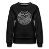 Alaska Women's Sweatshirt - Retro Mountain Women's Alaska Crewneck Sweatshirt - black