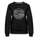 Alaska Women's Sweatshirt - Retro Mountain Women's Alaska Crewneck Sweatshirt - black