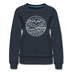 Alaska Women's Sweatshirt - Retro Mountain Women's Alaska Crewneck Sweatshirt - navy