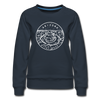 Arizona Women's Sweatshirt - Retro Mountain Women's Arizona Crewneck Sweatshirt - navy