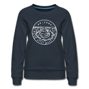 Arizona Women's Sweatshirt - Retro Mountain Women's Arizona Crewneck Sweatshirt - navy