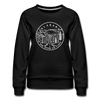 Alabama Women's Sweatshirt - Retro Mountain Women's Alabama Crewneck Sweatshirt - black