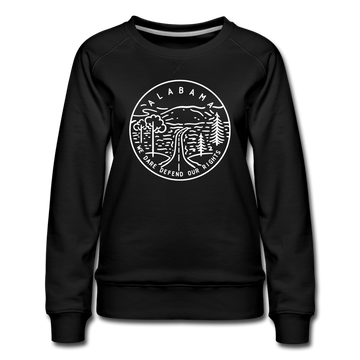 Alabama Women's Sweatshirt - Retro Mountain Women's Alabama Crewneck Sweatshirt - black