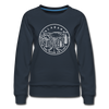 Alabama Women's Sweatshirt - Retro Mountain Women's Alabama Crewneck Sweatshirt - navy