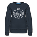 Alabama Women's Sweatshirt - Retro Mountain Women's Alabama Crewneck Sweatshirt - navy