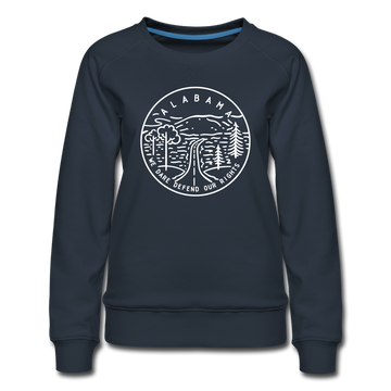 Alabama Women's Sweatshirt - Retro Mountain Women's Alabama Crewneck Sweatshirt - navy