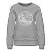 California Women's Sweatshirt - Retro Mountain Women's California Crewneck Sweatshirt - heather gray