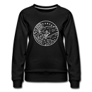 Arkansas Women's Sweatshirt - Retro Mountain Women's Arkansas Crewneck Sweatshirt - black