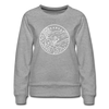 Arkansas Women's Sweatshirt - Retro Mountain Women's Arkansas Crewneck Sweatshirt - heather gray