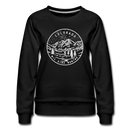 Colorado Women's Sweatshirt - Retro Mountain Women's Colorado Crewneck Sweatshirt - black