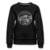 Colorado Women's Sweatshirt - Retro Mountain Women's Colorado Crewneck Sweatshirt - black