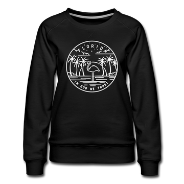 Florida Women's Sweatshirt - Retro Mountain Women's Florida Crewneck Sweatshirt - black