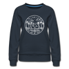 Florida Women's Sweatshirt - Retro Mountain Women's Florida Crewneck Sweatshirt - navy