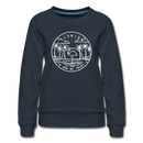 Florida Women's Sweatshirt - Retro Mountain Women's Florida Crewneck Sweatshirt - navy