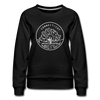 Connecticut Women's Sweatshirt - Retro Mountain Women's Connecticut Crewneck Sweatshirt - black