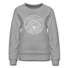 Connecticut Women's Sweatshirt - Retro Mountain Women's Connecticut Crewneck Sweatshirt - heather gray