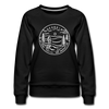 Georgia Women's Sweatshirt - Retro Mountain Women's Georgia Crewneck Sweatshirt - black