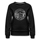 Georgia Women's Sweatshirt - Retro Mountain Women's Georgia Crewneck Sweatshirt - black