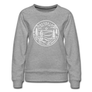 Georgia Women's Sweatshirt - Retro Mountain Women's Georgia Crewneck Sweatshirt - heather gray