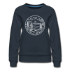 Georgia Women's Sweatshirt - Retro Mountain Women's Georgia Crewneck Sweatshirt - navy