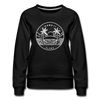 Hawaii Women's Sweatshirt - Retro Mountain Women's Hawaii Crewneck Sweatshirt - black
