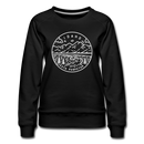 Idaho Women's Sweatshirt - Retro Mountain Women's Idaho Crewneck Sweatshirt - black