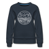 Idaho Women's Sweatshirt - Retro Mountain Women's Idaho Crewneck Sweatshirt - navy