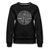 Delaware Women's Sweatshirt - Retro Mountain Women's Delaware Crewneck Sweatshirt - black