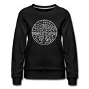 Delaware Women's Sweatshirt - Retro Mountain Women's Delaware Crewneck Sweatshirt - black