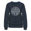 Delaware Women's Sweatshirt - Retro Mountain Women's Delaware Crewneck Sweatshirt - navy