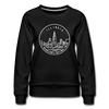 Illinois Women's Sweatshirt - Retro Mountain Women's Illinois Crewneck Sweatshirt - black