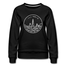 Illinois Women's Sweatshirt - Retro Mountain Women's Illinois Crewneck Sweatshirt - black