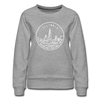 Illinois Women's Sweatshirt - Retro Mountain Women's Illinois Crewneck Sweatshirt - heather gray