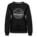 Kansas Women's Sweatshirt - Retro Mountain Women's Kansas Crewneck Sweatshirt - black