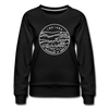 Indiana Women's Sweatshirt - Retro Mountain Women's Indiana Crewneck Sweatshirt - black