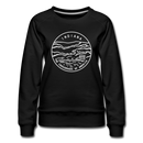 Indiana Women's Sweatshirt - Retro Mountain Women's Indiana Crewneck Sweatshirt - black