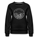 Kentucky Women's Sweatshirt - Retro Mountain Women's Kentucky Crewneck Sweatshirt - black