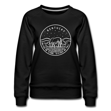 Kentucky Women's Sweatshirt - Retro Mountain Women's Kentucky Crewneck Sweatshirt - black