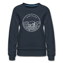 Kentucky Women's Sweatshirt - Retro Mountain Women's Kentucky Crewneck Sweatshirt - navy