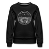 Minnesota Women's Sweatshirt - Retro Mountain Women's Minnesota Crewneck Sweatshirt - black