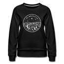 Minnesota Women's Sweatshirt - Retro Mountain Women's Minnesota Crewneck Sweatshirt - black
