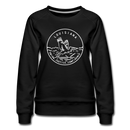 Louisiana Women's Sweatshirt - Retro Mountain Women's Louisiana Crewneck Sweatshirt - black