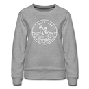Louisiana Women's Sweatshirt - Retro Mountain Women's Louisiana Crewneck Sweatshirt - heather gray