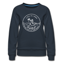 Louisiana Women's Sweatshirt - Retro Mountain Women's Louisiana Crewneck Sweatshirt - navy